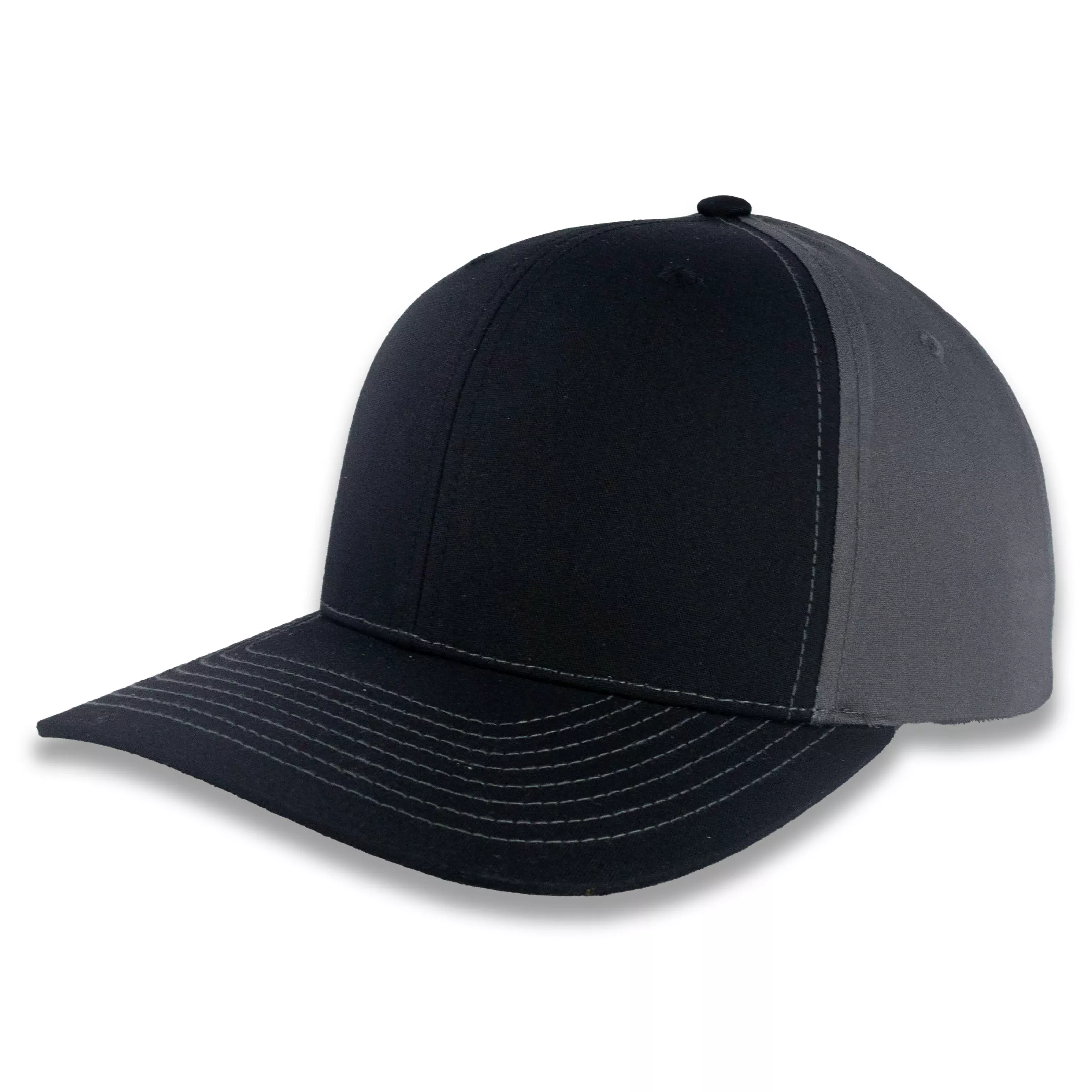 Richardson Split Twill Trucker - Black/Charcoal