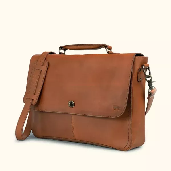Roosevelt Leather Laptop Messenger Bag