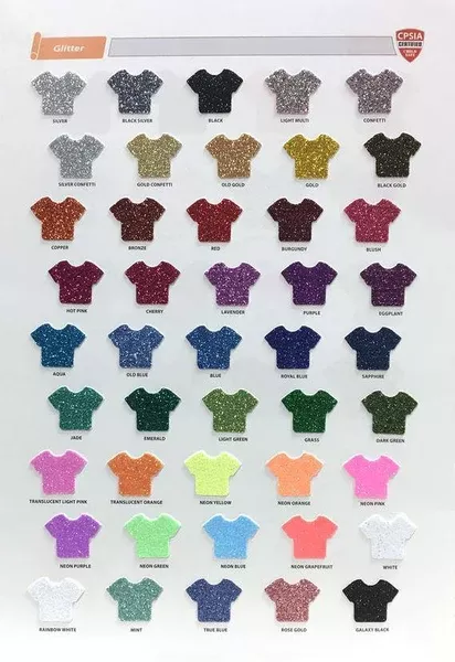 SISER GLITTER HEAT TRANSFER VINYL | 12 inch x 12 inch | 150tees