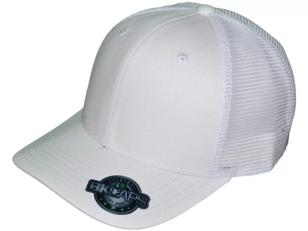 Solid Color Structured Slightly Curved Bill Trucker Hat