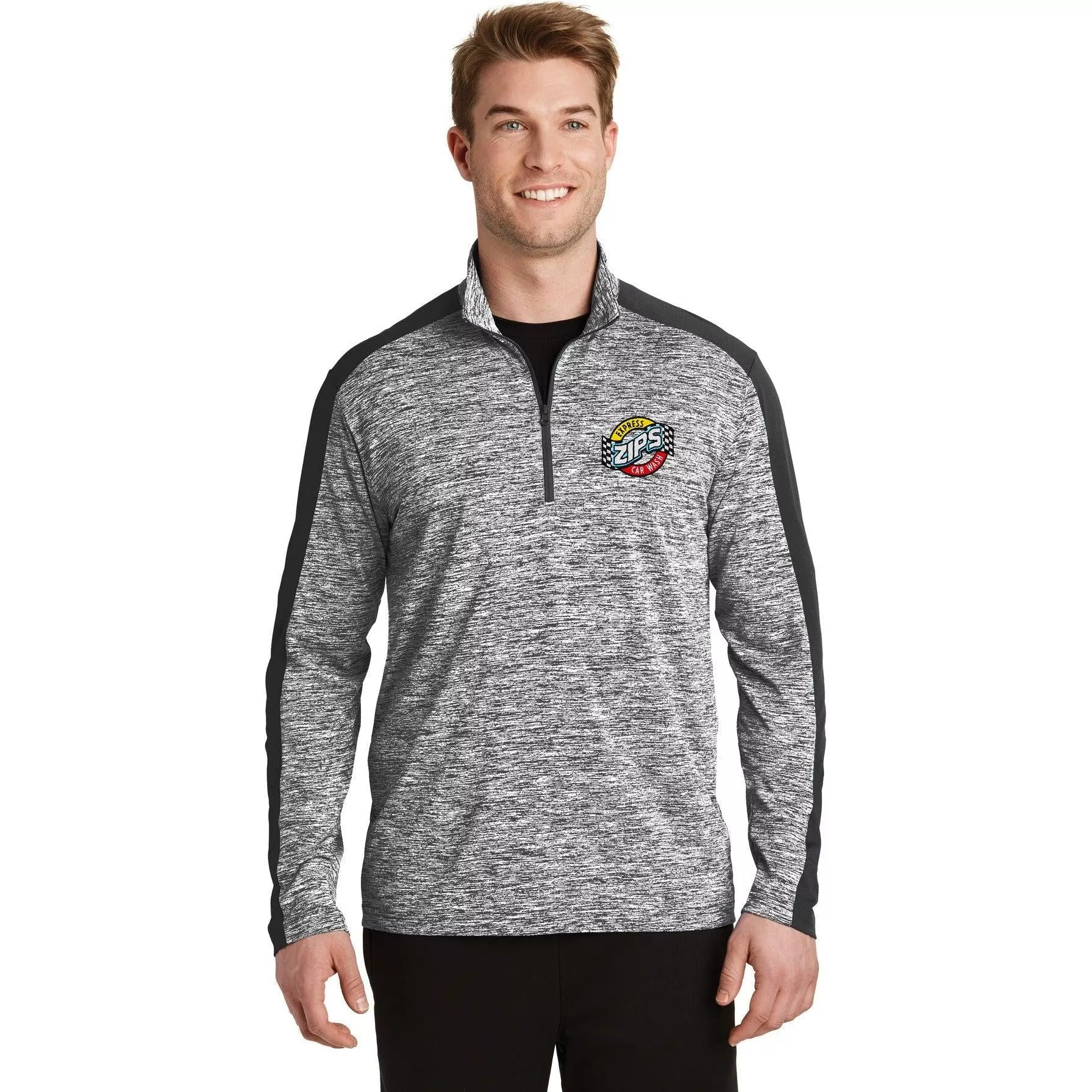 Sport-Tek PosiCharge Electric Heather Colorblock 1/4-Zip Pullover
