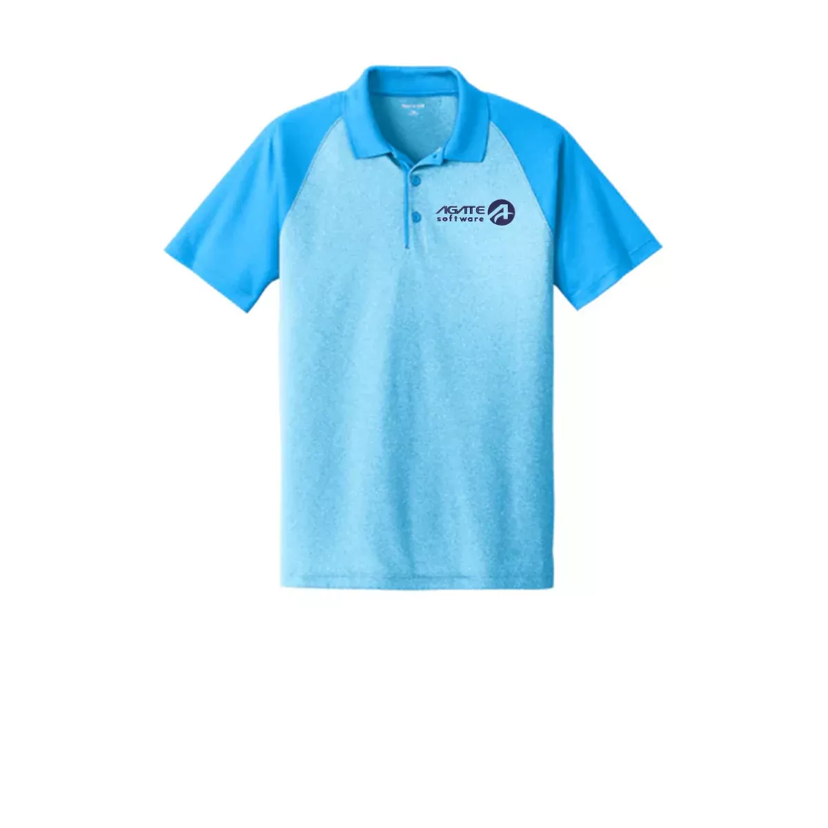 Sport-Tek Raglan Heather Block Polo