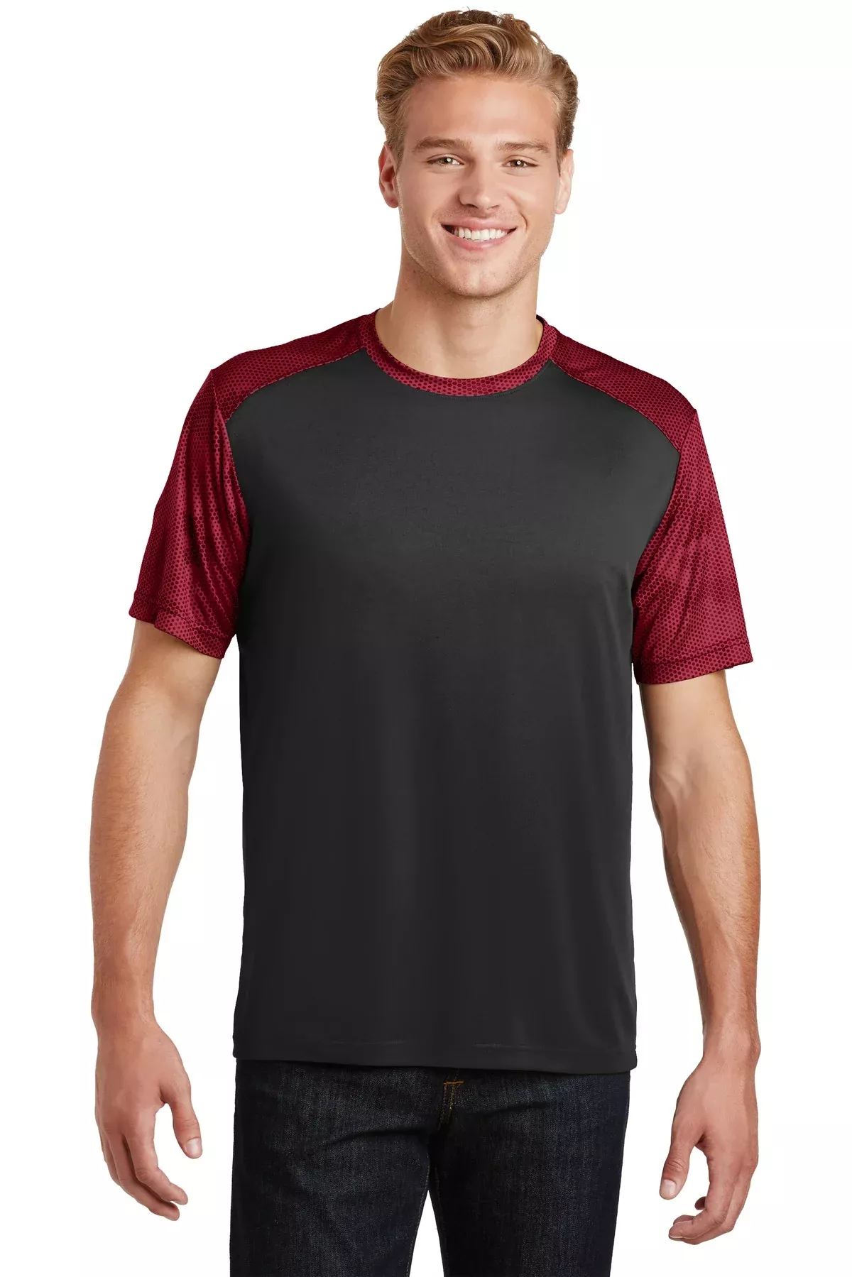 Sport-Tek ST371 | Tee | CamoHex Colorblock