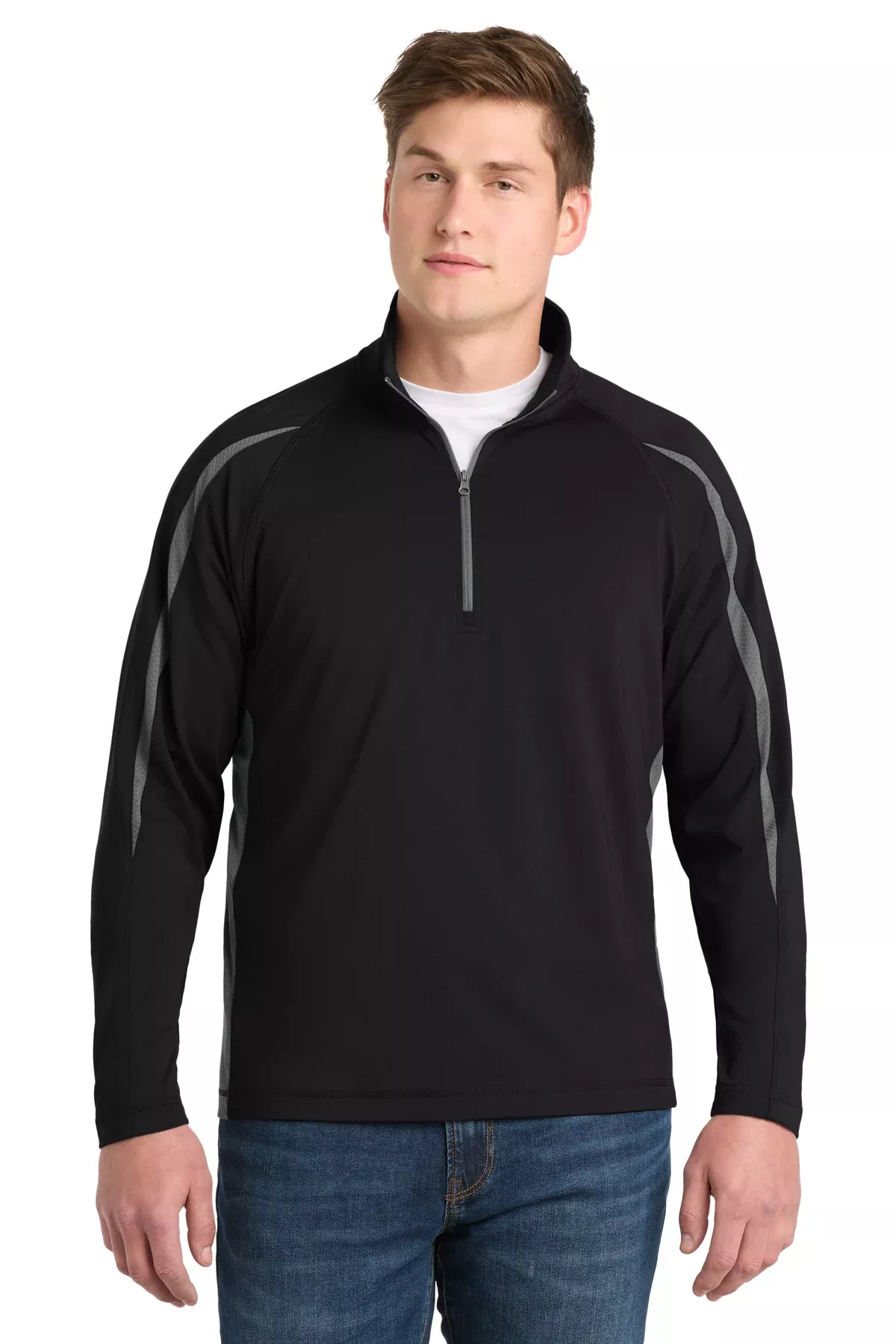 Sport-Tek ST851 | Pullover | Sport-Wick Stretch 1/4-Zip Colorblock