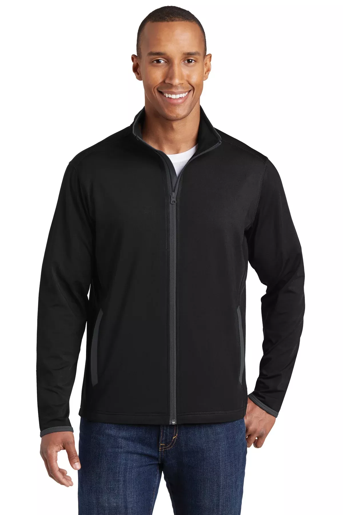 Sport-Tek ST853 | Jacket | Sport-Wick Stretch Contrast Full-Zip