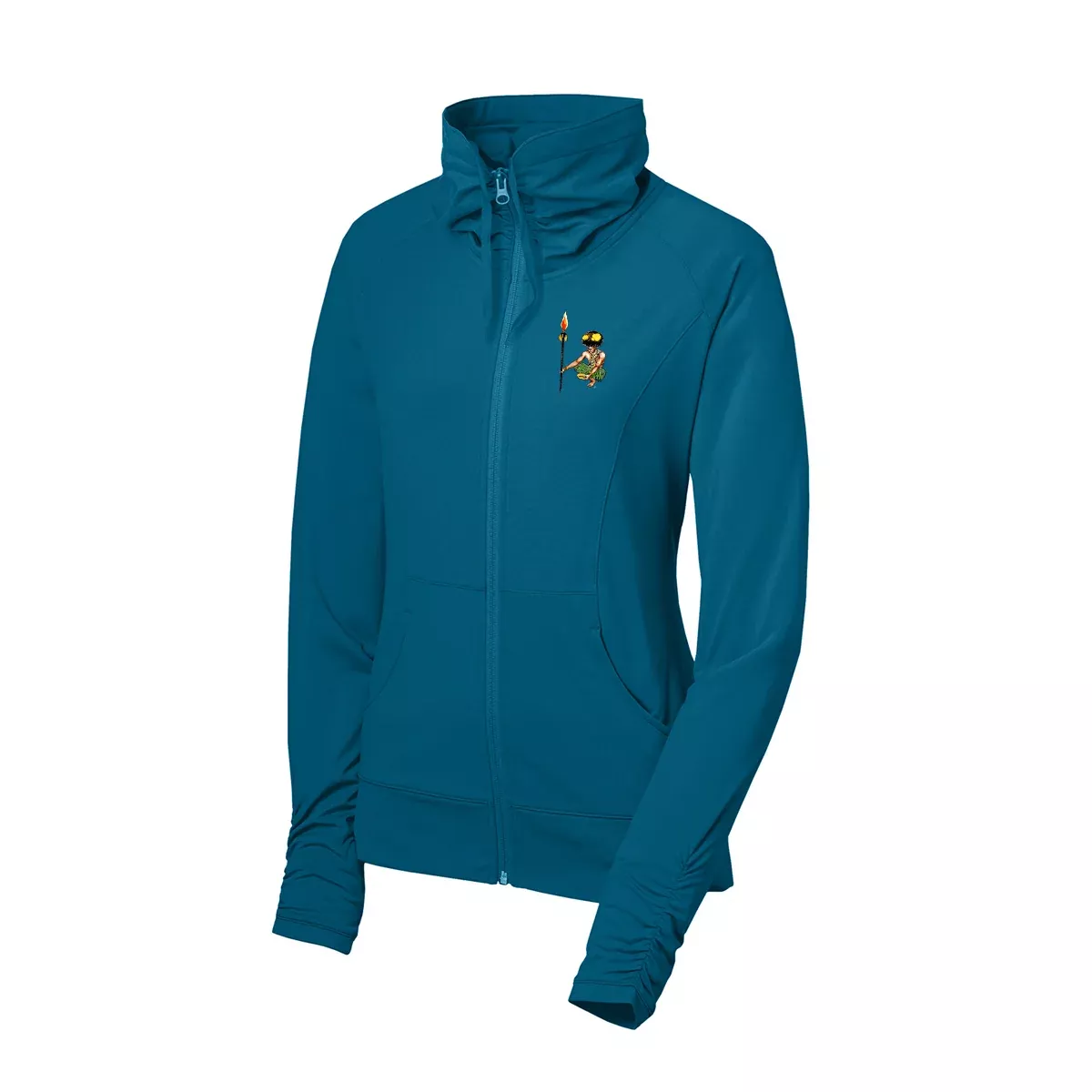 Sport-Tek Women's Sport-Wick Stretch Full-Zip Jacket, Full Color