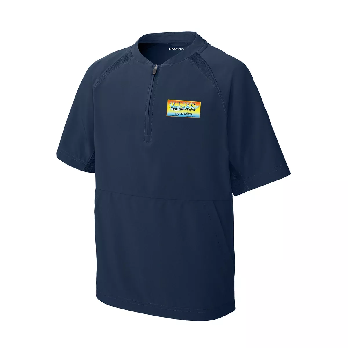 Sport-Tek Youth Repeat 1/2-Zip Short Sleeve Jacket, Full Color