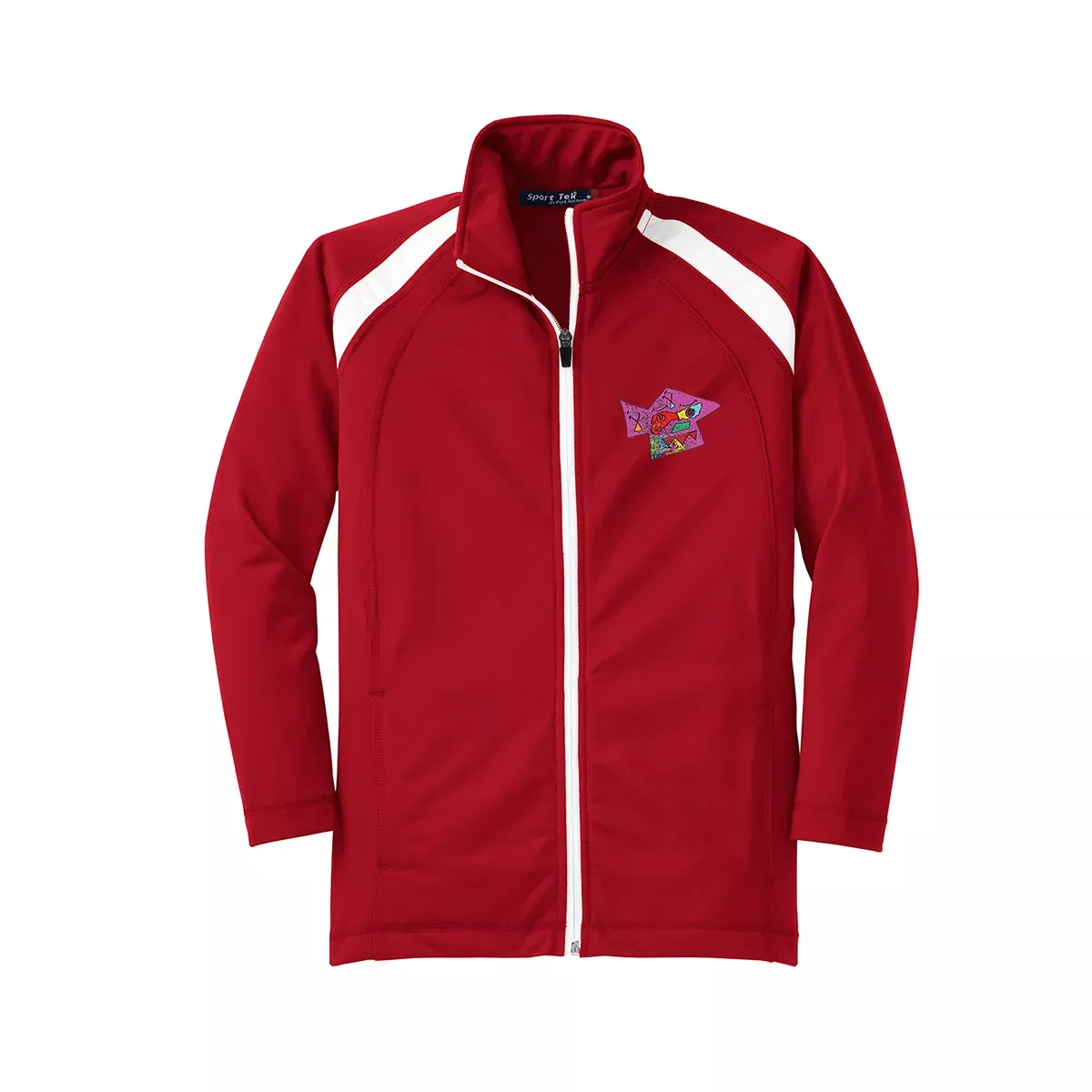 Sport-Tek Youth Tricot Track Jacket, Full Color