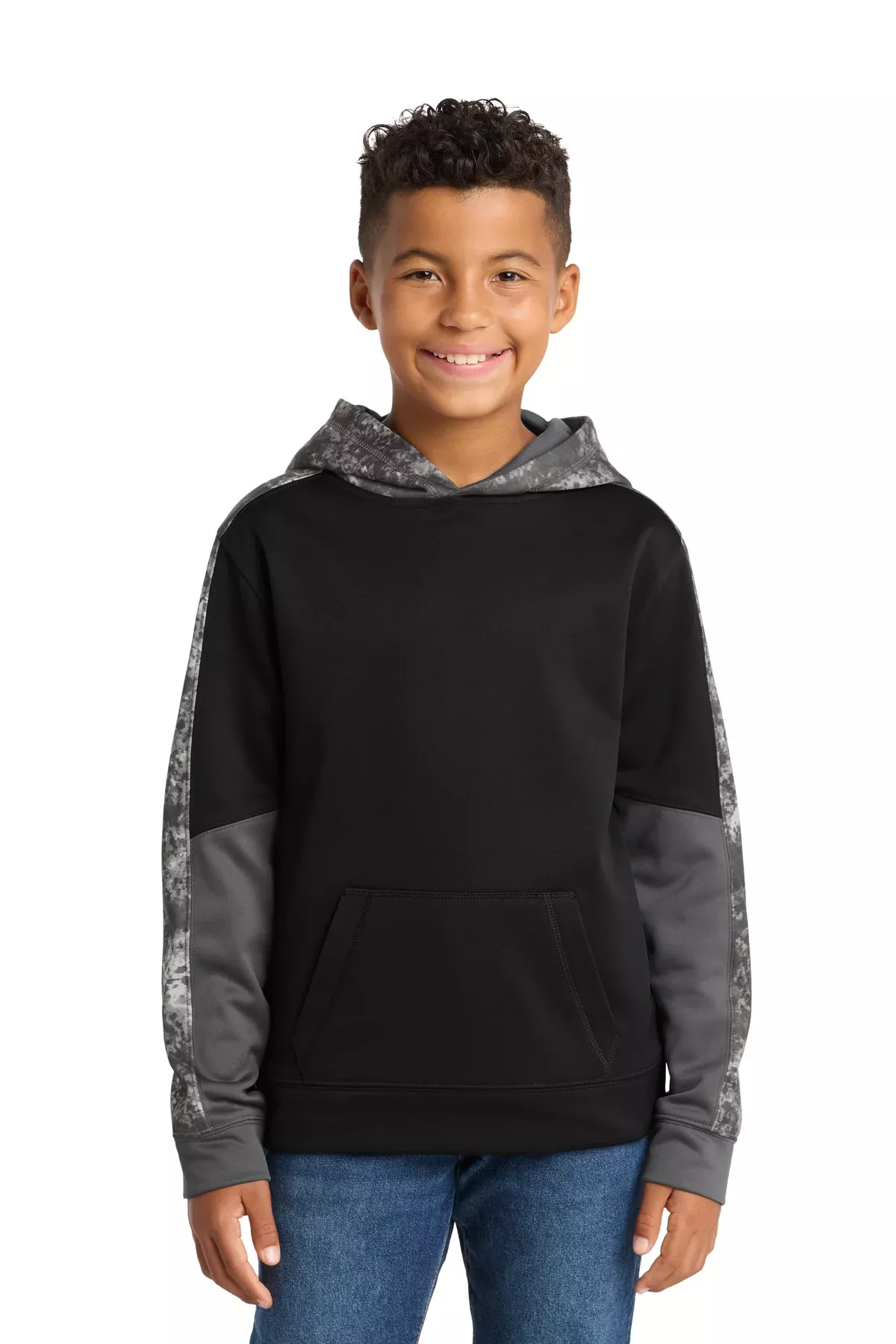 Sport-Tek YST231 | Hoodie | Youth Sport-Wick Mineral Freeze Fleece Colorblock Pullover
