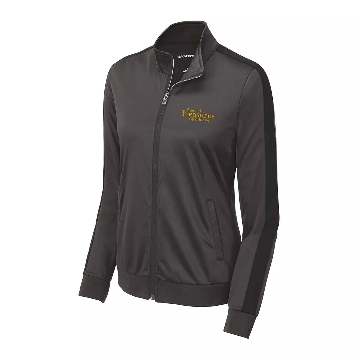 Sport-TekLadies Tricot Sleeve Stripe Track Jacket