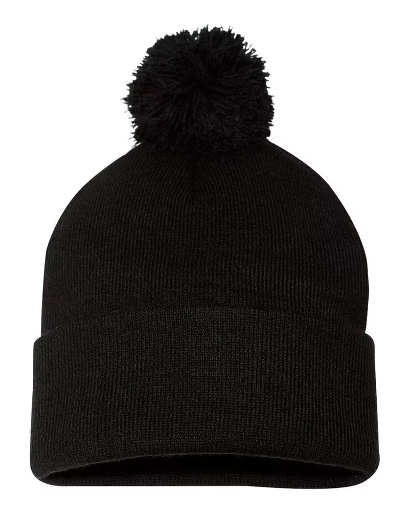 Sportsman SP15 - Pom Pom Knit Cap - Black