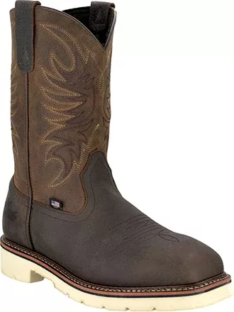 Square Toe Wellington – Pebble Bottom/Crazy Horse Upper – 11″ Safety Toe - 804-4331