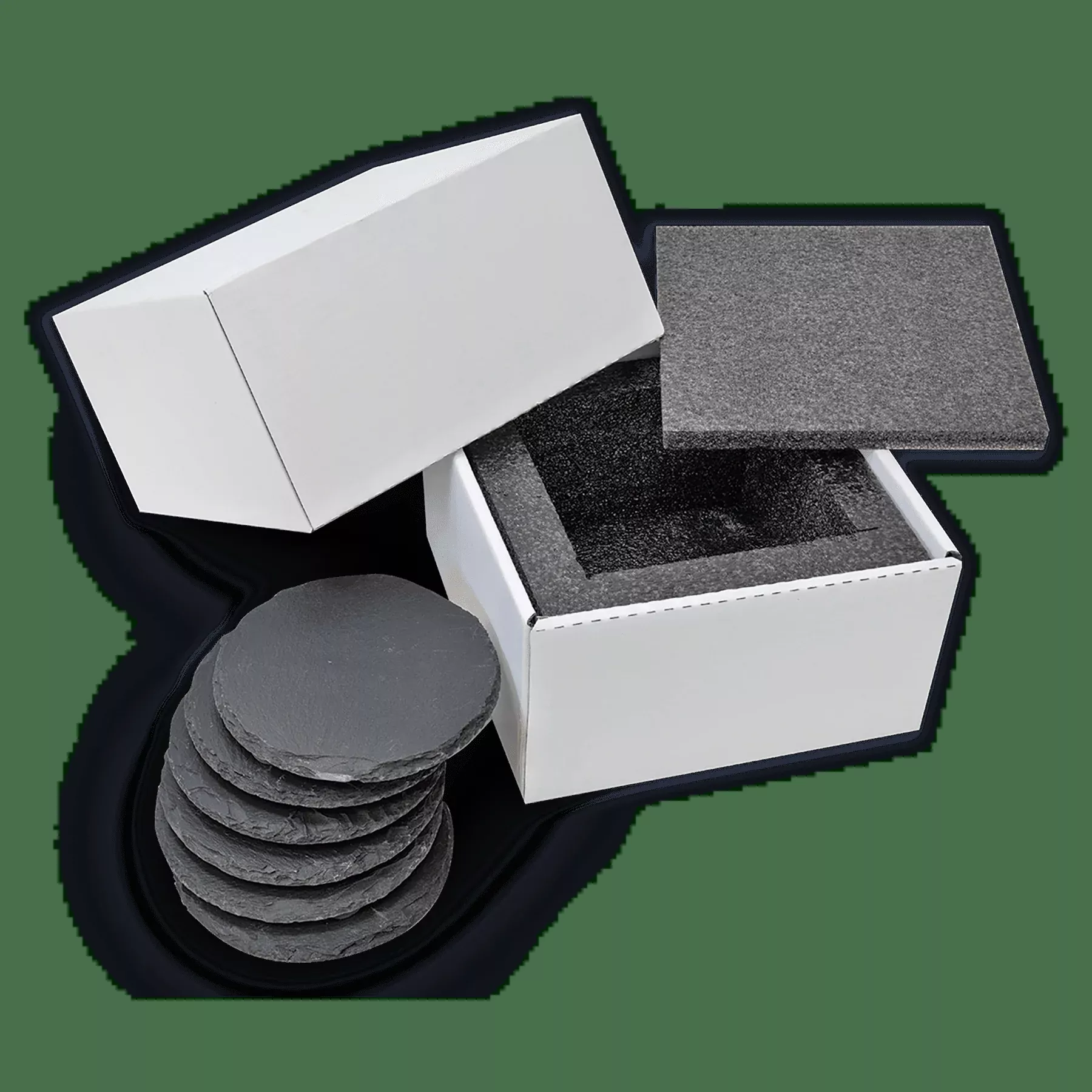 [Swag Store Ready] 6 Piece Round Slate Coaster Set