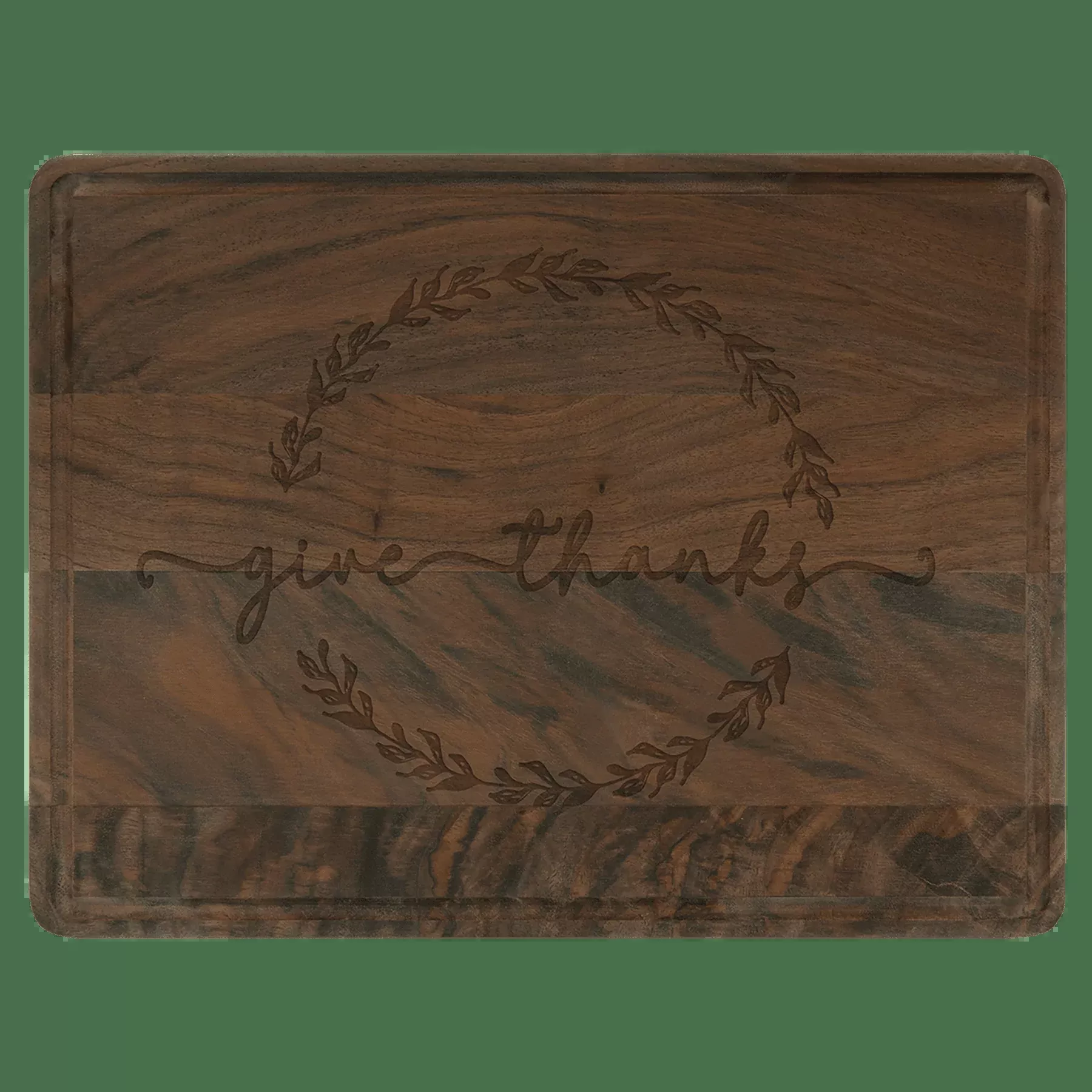[Swag Store Ready] Walnut Cutting Board with Drip Ring with Laser Engraved Logo