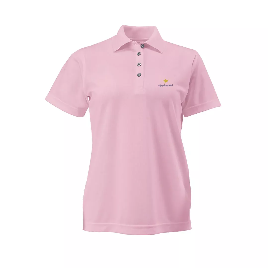 Symphony Park - Ladies Saratoga Mesh Polo (Charity Pink)
