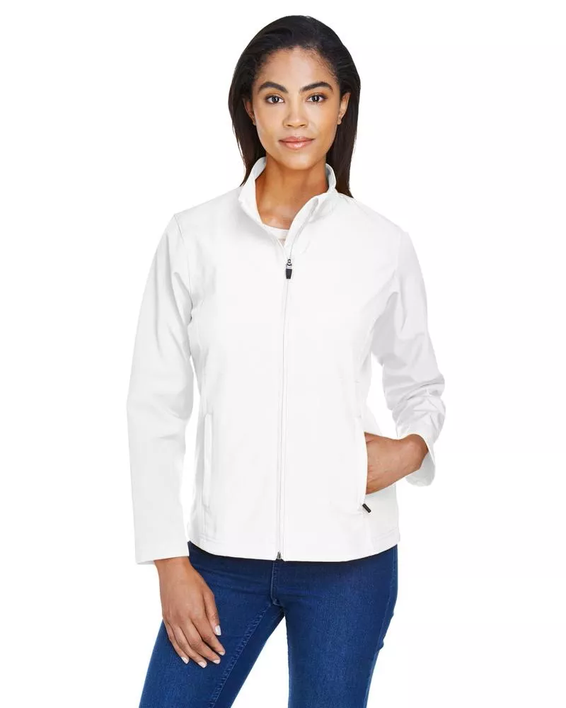 Team 365 TT80W - Ladies Leader Soft Shell Jacket - White