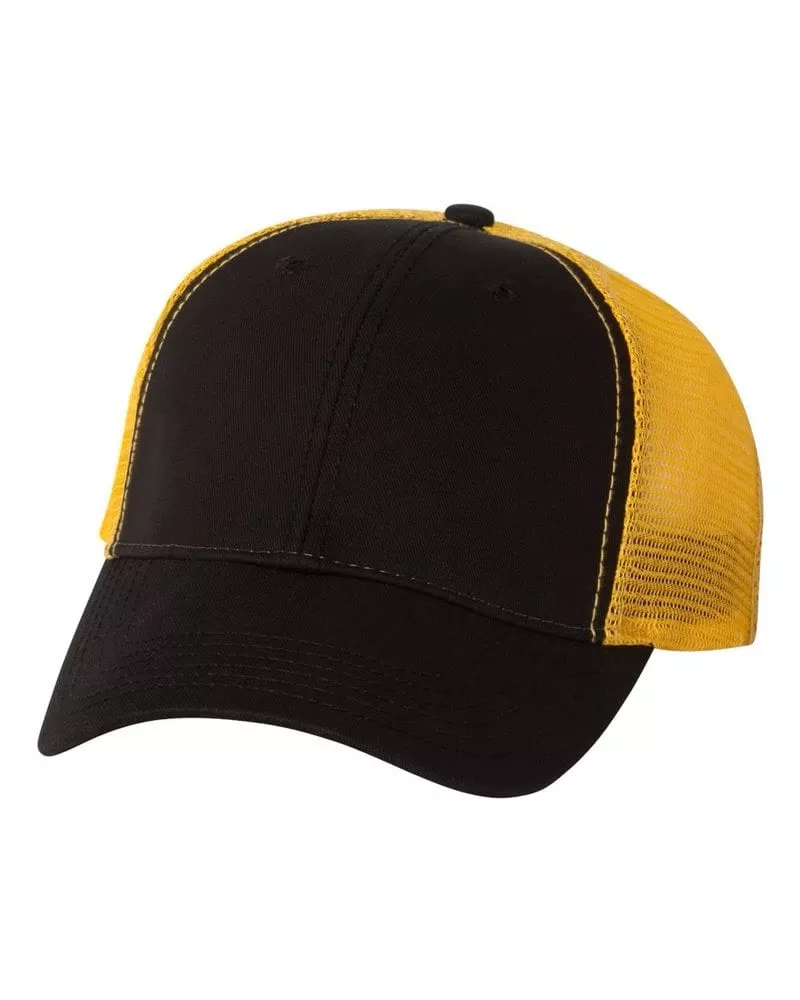 Team Sportsman AH80 - ''The Duke'' Washed Trucker Cap - Black/ Gold
