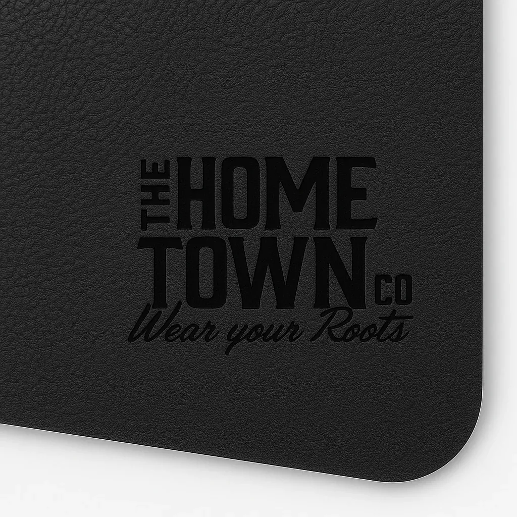 Textured Leatherette — Black to Black (12" × 24", Dual-Layer ~1.95 mm)