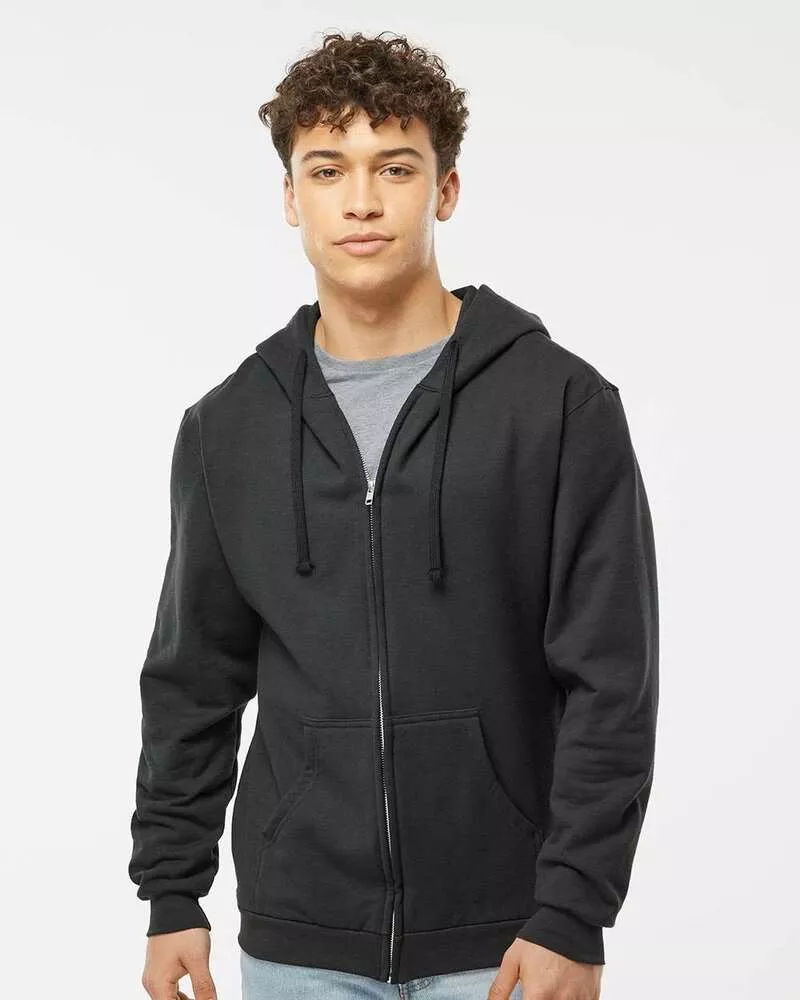 Tultex 331 - Full-Zip Hooded Sweatshirt - Black