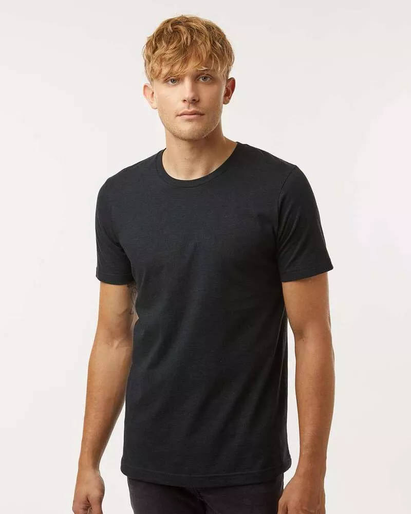 Tultex 602CVC - Combed CVC T-Shirt - Heather Black