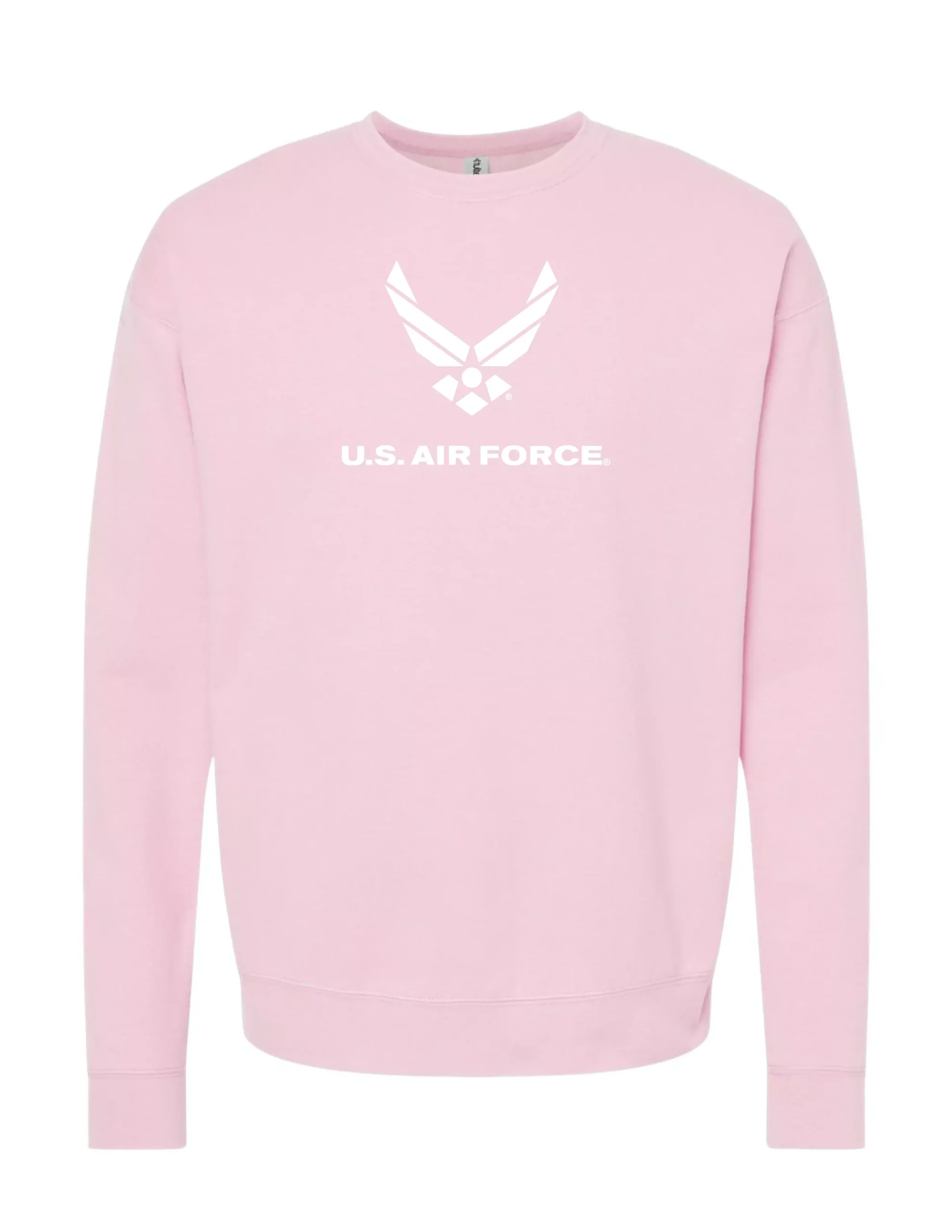 U.S. Air Force Fleece Crewneck Sweatshirt (Light Pink)