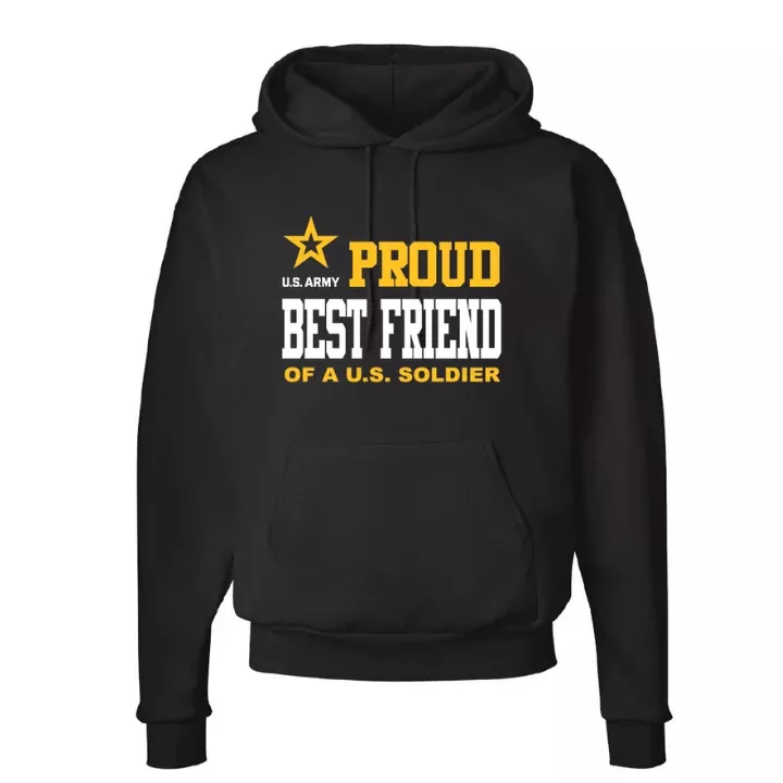 U.S. Army Proud Best Friend Hoodie (Black)