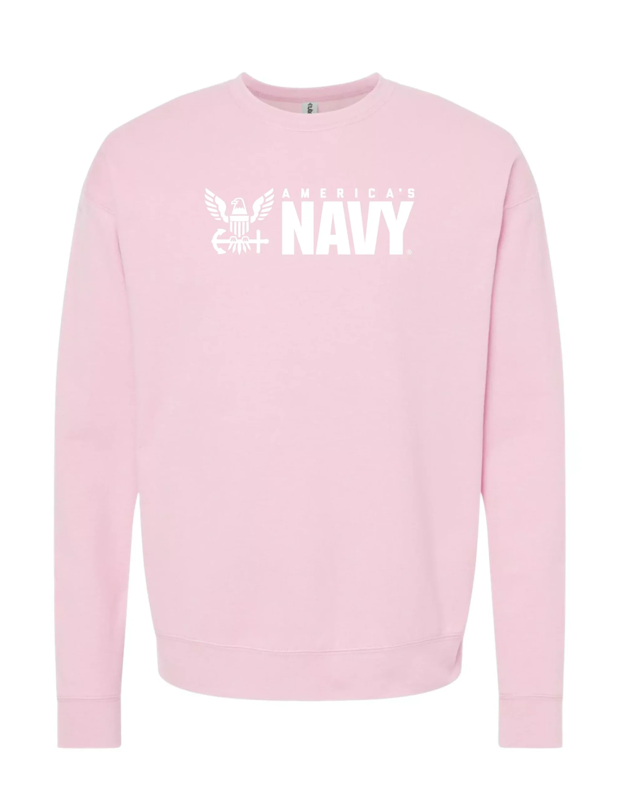 U.S. Navy Fleece Crewneck Sweatshirt (Light Pink)