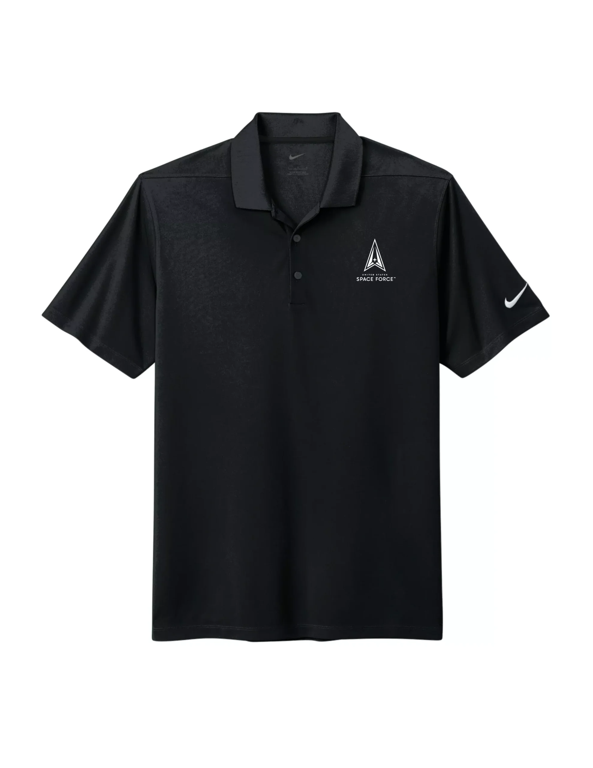 U.S. Space Force Nike Dri-FIT Micro Pique 2.0 Polo (Black)