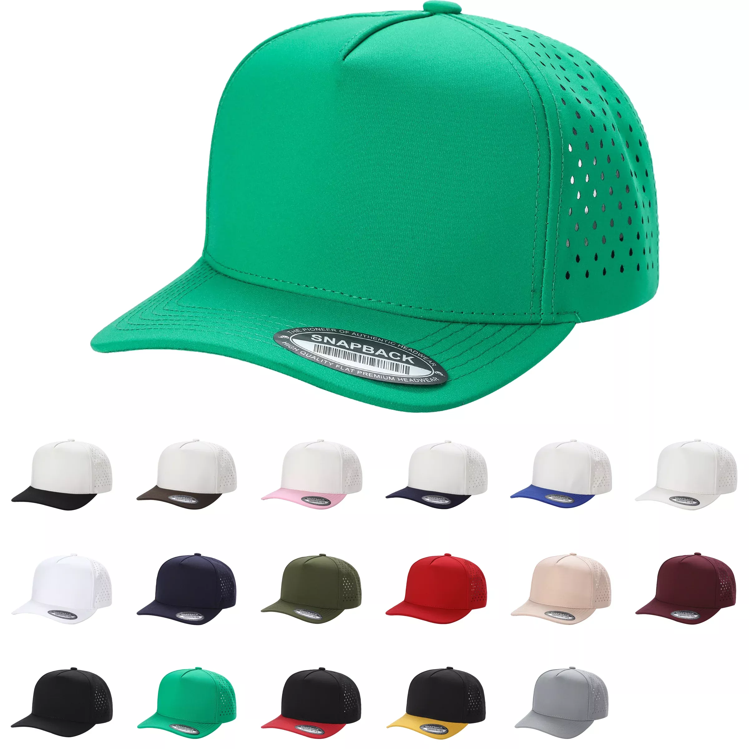 Unbranded 5 Panel Perforated Laser Mesh Hat Waterproof Cap