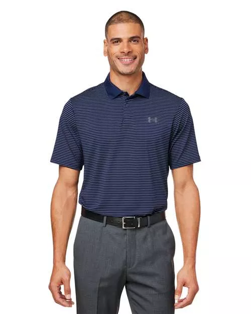 Under Armour 1377376 3.0 Striped Perf Polo With Custom Embroidery
