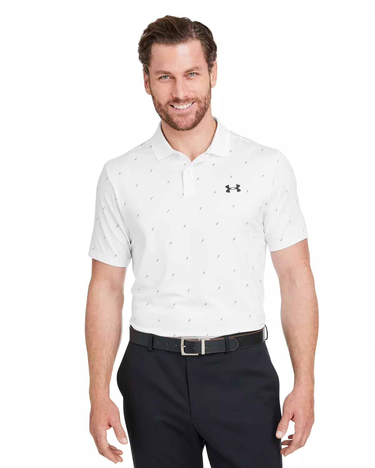 Under Armour 1377377 3.0 Printed Performance Polo With Custom Embroidery