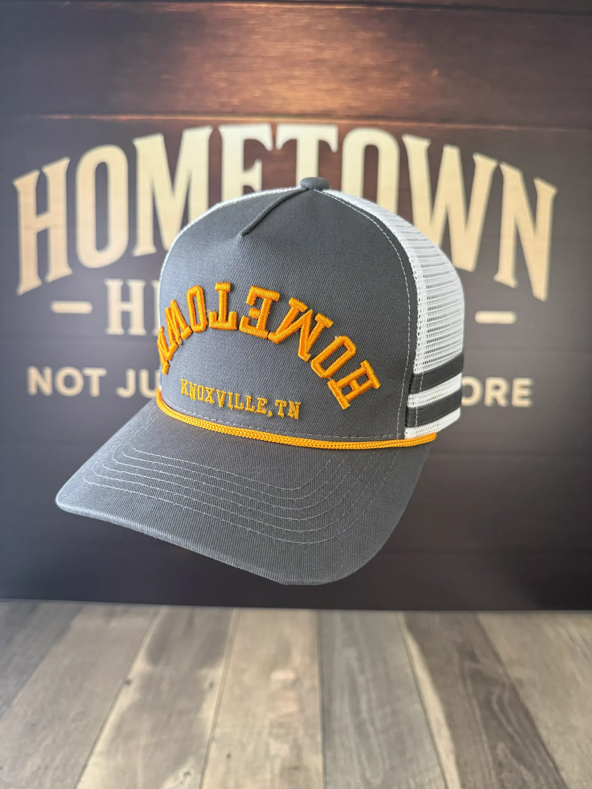 Upside Down Hometown Knoxville Hat – Smoke Grey with White Mesh