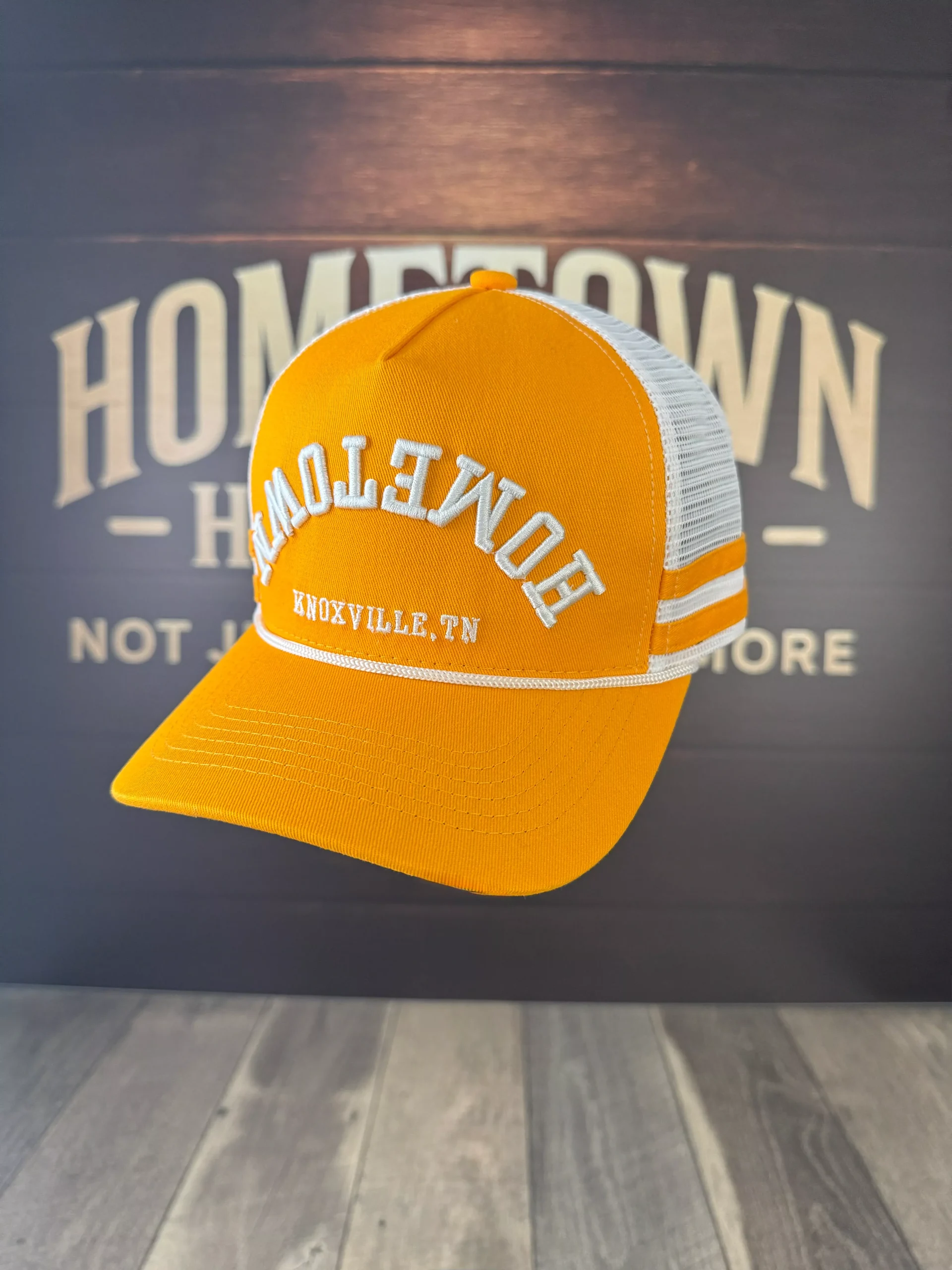 Upside Down Hometown Knoxville Hat – Tennessee Orange & White Trucker Cap