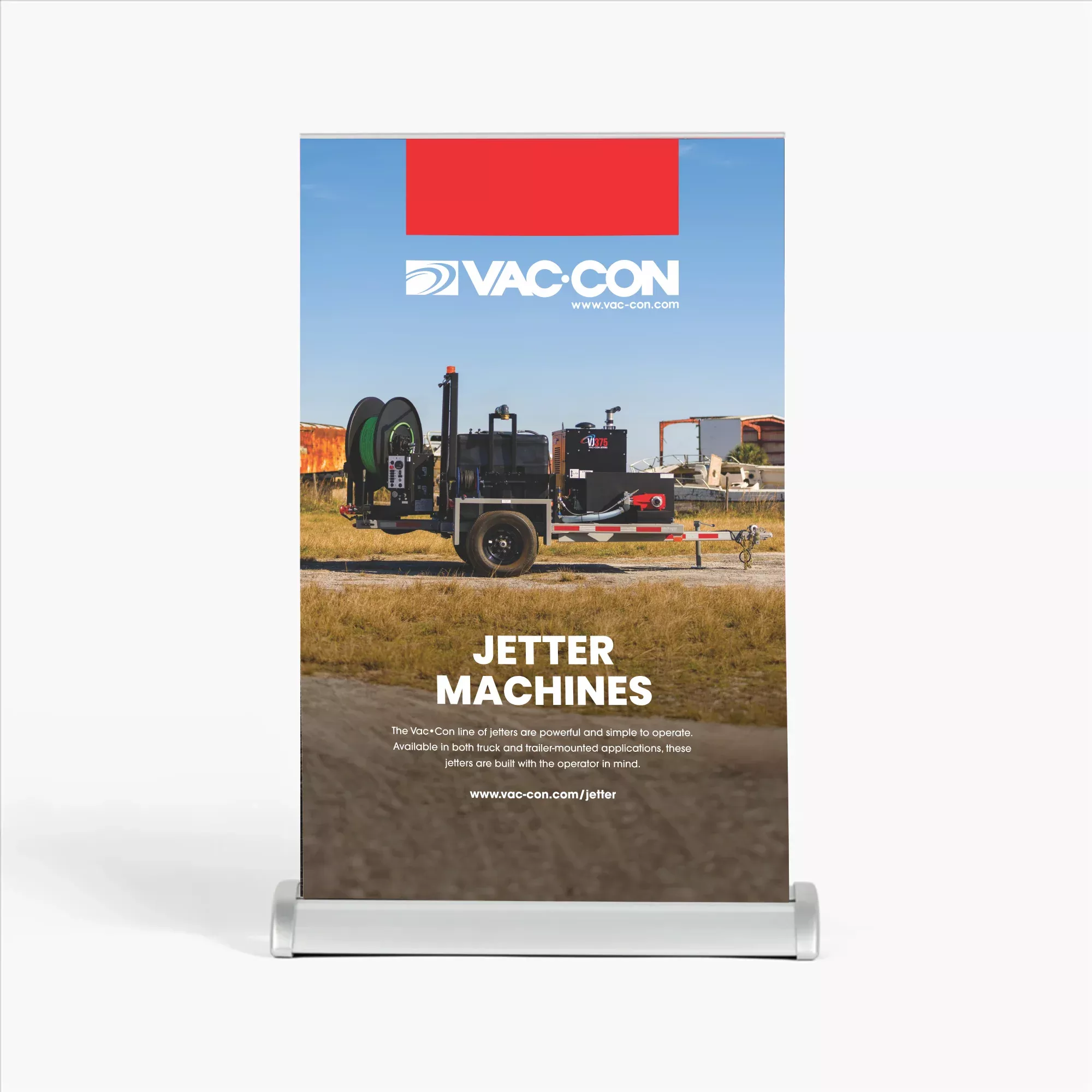 Vac-Con Jetter Machine Retractable Banners