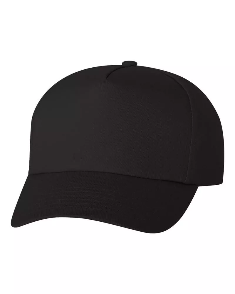 Valucap 8869 - Five-Panel Twill Cap - Black