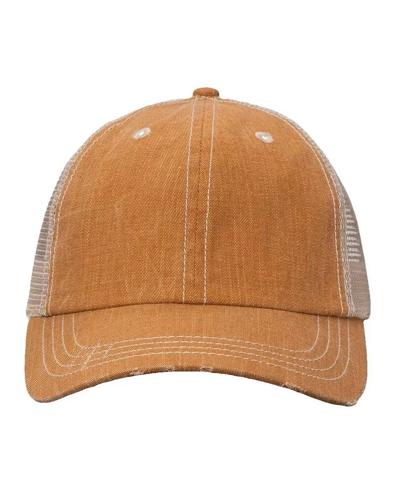 Valucap VC990 - Contrast Stitch Cap - Black/ Grey