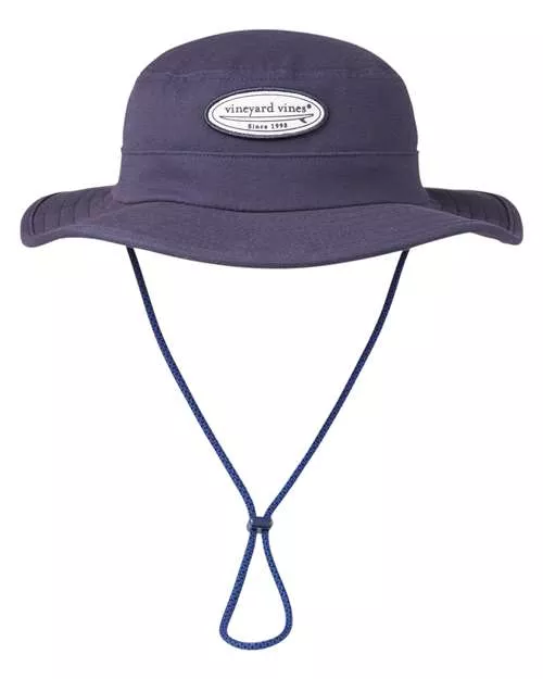 Vineyard Vines F002311 Surf Patch Canvas Bucket Hat With Custom Embroidery