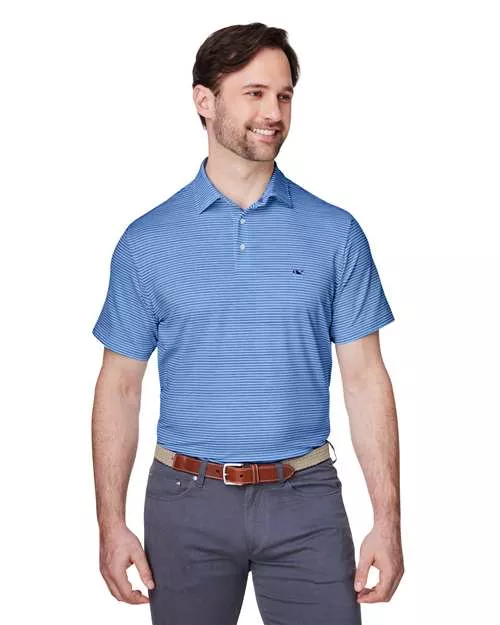 vineyard vines G012426 Men's Bradley Stripe Sankaty Polo