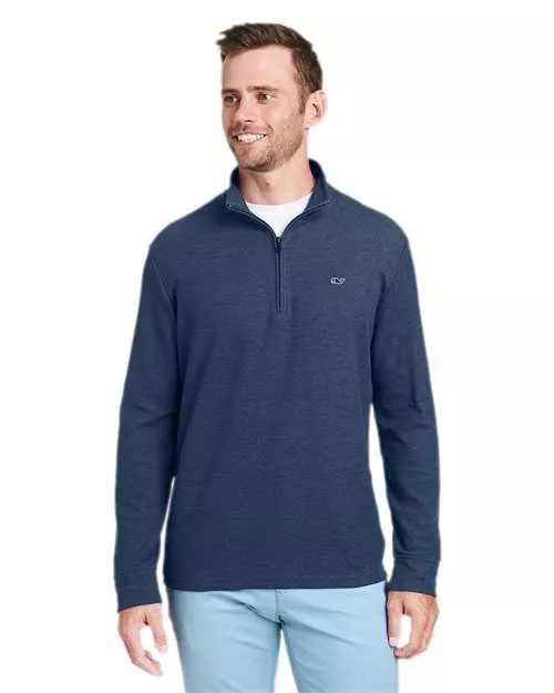 Vineyard Vines K002708 Saltwater Quarter-Zip Pullover With Custom Embroidery