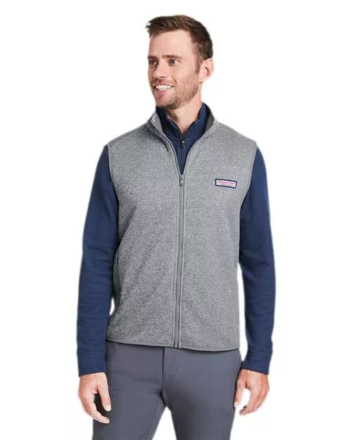Vineyard Vines K002713 Mountain Sweater Fleece Vest With Custom Embroidery