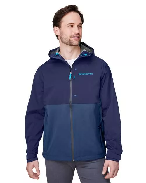 Vineyard Vines O001647 On-The-Go Packable Rain Shell With Custom Embroidery
