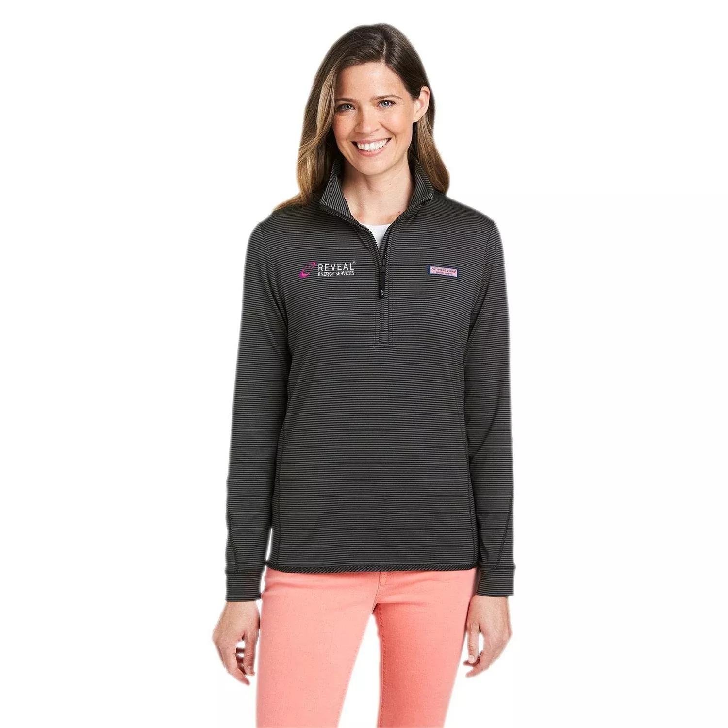 Vineyard Vines - Women's Microstripe Sankaty Half-Zip Pullover