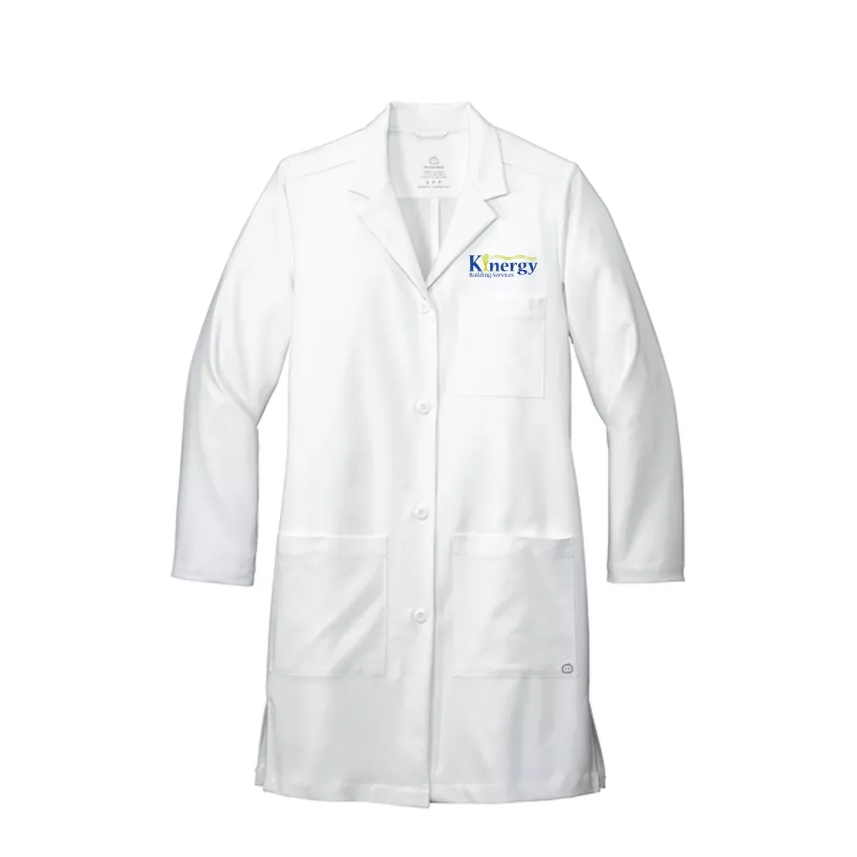 Wink Women’s Long Lab Coat, Screen Print
