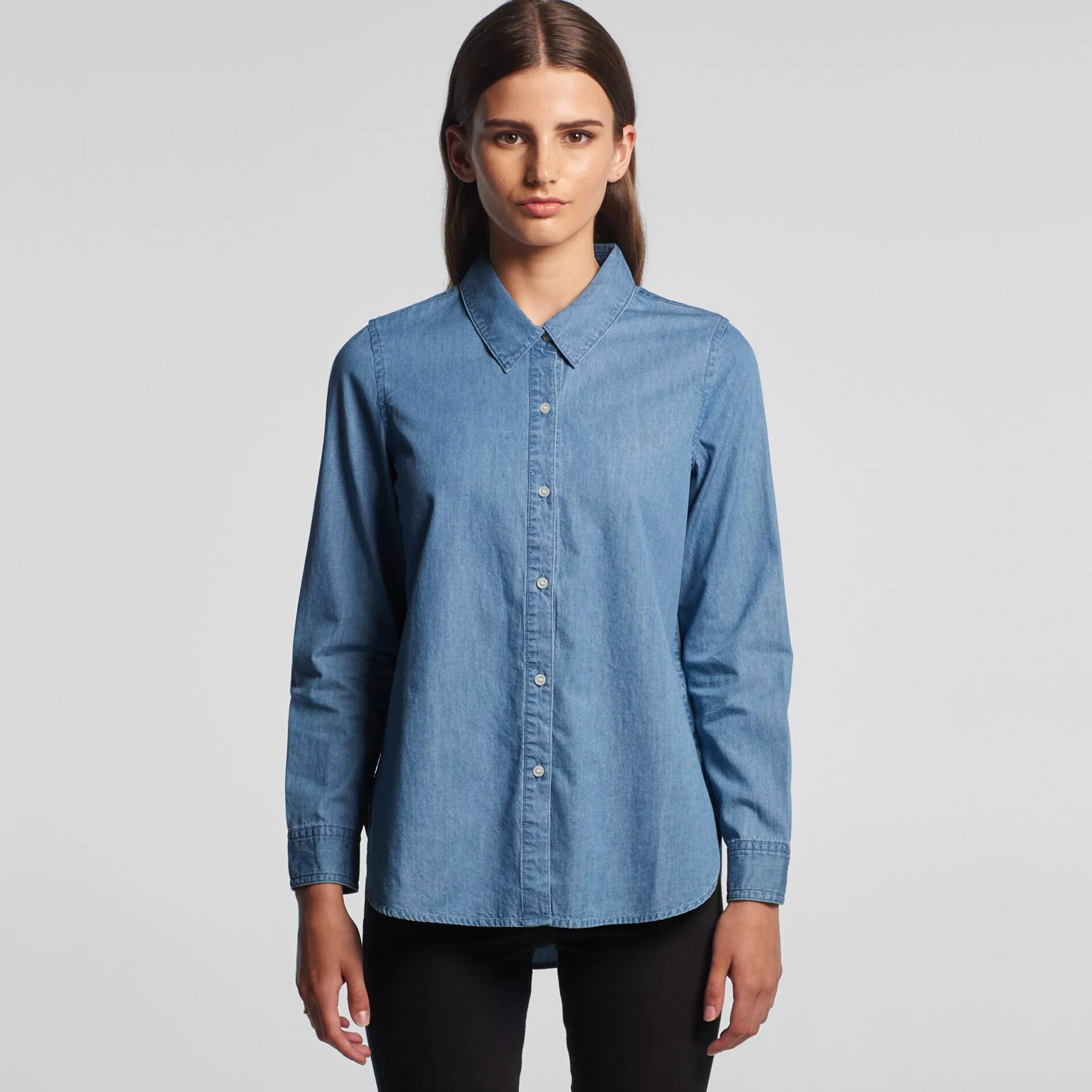 WO'S BLUE DENIM SHIRT - 4042