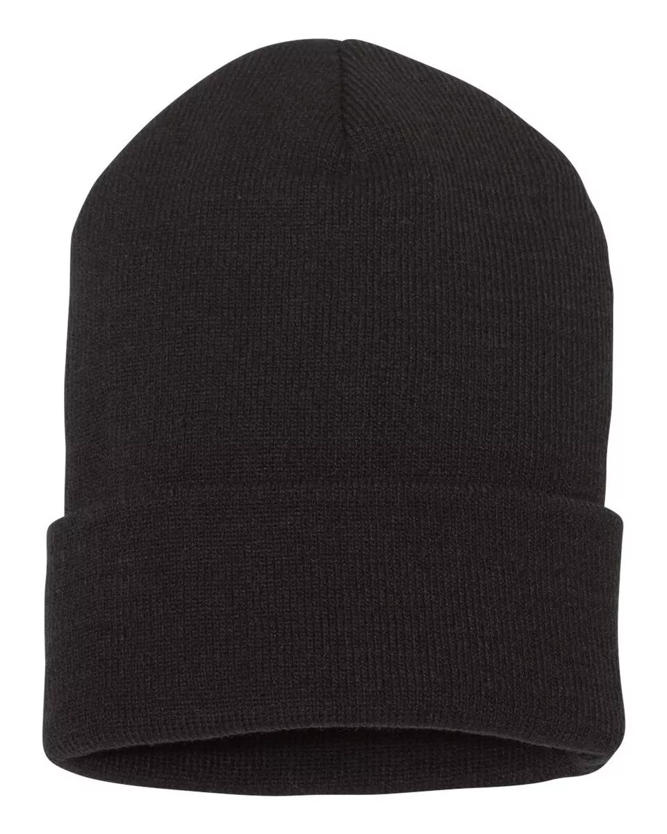 YP Classics 1501KC - Cuffed Beanie - Black