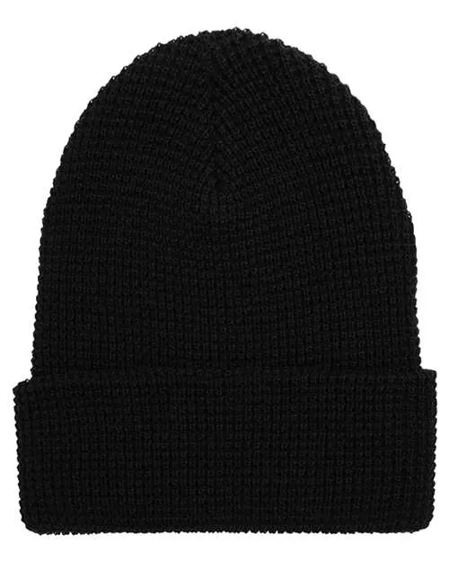 YP Classics 2501KC Customizable Waffle Cuffed Beanie