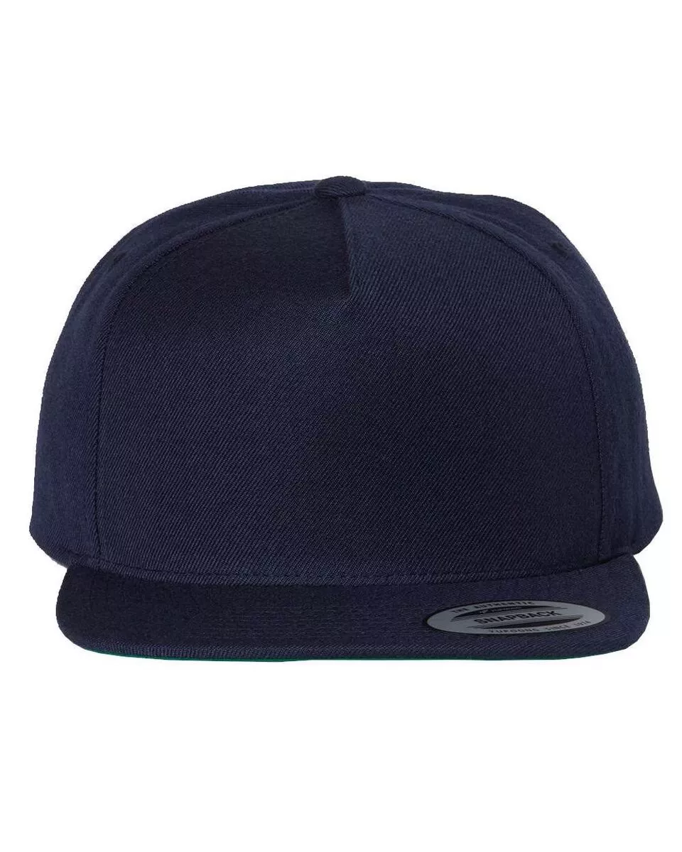 YP Classics 5089M - Wool Blend Snapback Cap - Black