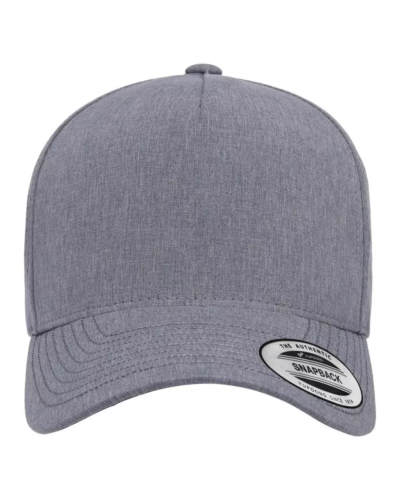 YP Classics 5389AP - 5-Panel Snapback with Perforated Cap - Black