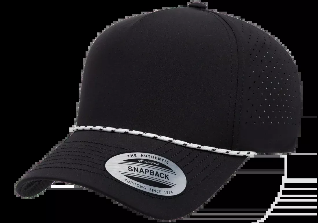 YP Classics 5389BD 5-Panel Snapback Cap with Perforations and Braided Rope
