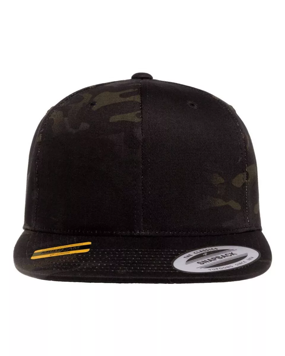 YP Classics 6089M - Flat Bill Snapback Cap - Black